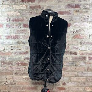 Jodifl black velvet vest small